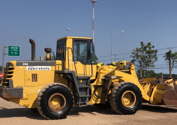 ขายรถตักล้อยาง KOMATSU WA350-3E นำเข้าเองจากญี่ปุ่น สภาพสวยพร้อมใช้ มีVDOการทำงานครับ