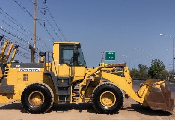 ขายรถตักล้อยาง KOMATSU WA350-3E นำเข้าเองจากญี่ปุ่น สภาพสวยพร้อมใช้ มีVDOการทำงานครับ