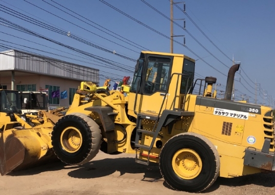 ขายรถตักล้อยาง KOMATSU WA350-3E นำเข้าเองจากญี่ปุ่น สภาพสวยพร้อมใช้ มีVDOการทำงานครับ