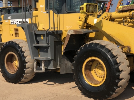 ขายรถตักล้อยาง KOMATSU WA350-3E นำเข้าเองจากญี่ปุ่น สภาพสวยพร้อมใช้ มีVDOการทำงานครับ