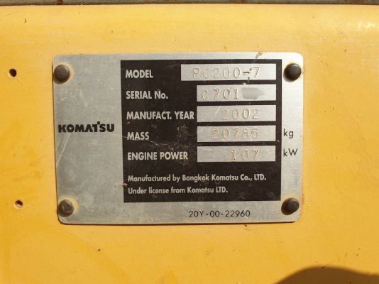 ขายรถแบคโค KOMATSU PC200-7 เอกสารเล่มทะเบียน ภาษีไม่ขาด ราคา.1,290,000 ต่อรอง รถพร้อมใช้ แอร์มี เครื่อง ปั้ม แรง สีเดิมๆ ตามสะภาพ เอวแน้น เฟรมสวย มูมฮาร์มสวย โซ้หนา สนใจนัดลองรถได้ที่.0813531946 ต่อ.บางนา &amp; ID-LINE รถอยู่ จ.บุรีรัมย์