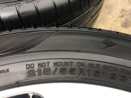 ล้อแม็ก Honda Civic FC ขอบ 16 สีดำหน้าเงา พร้อมยาง Dunlop 215-55-16 ปี 16