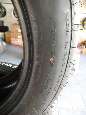 ยางใหม่ลายเทพ 255-50-18 ปี 19