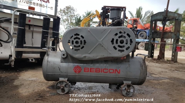 SALE*FROM JAPANเครื่องปั๊มลมHITACHI -BU-7T/ ขนาด105ลิตร ,3สูบ ,2.2 KW. ,SPEED: 1,280 rpm