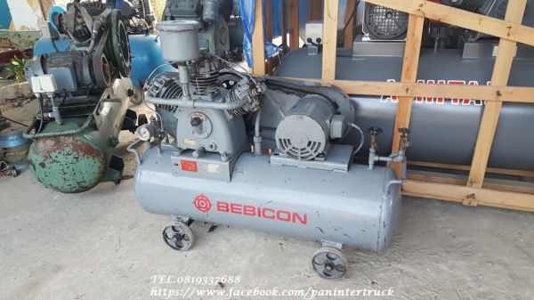 SALE*FROM JAPANเครื่องปั๊มลมHITACHI -BU-7T/ ขนาด105ลิตร ,3สูบ ,2.2 KW. ,SPEED: 1,280 rpm