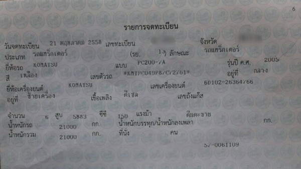 ขาย 1,090,000 KOMATSU pc 200-7 เล่มทะเบียน ไฟฟ้าครบ เครื่องดี ปั้มแรง เอวแน่น ช่วงล่างเต็ม รถสวยพร้อ ขาย 1,090,000 KOMATSU pc 200-7 เล่มทะเบียน ไฟฟ้าครบ เครื่องดี ปั้มแรง เอวแน่น ช่วงล่างเต็ม รถสวยพร้อ