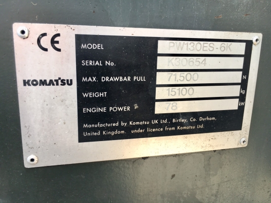 Komatsu PW130ES-6K รถขุดล้อยาง นำเข้าจากญี่ปุ่น โทร. 080-6565422 (หนิง)
