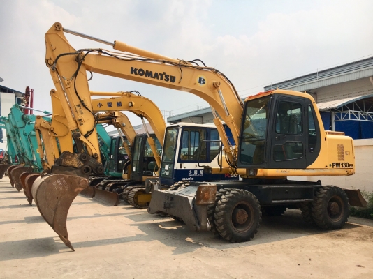 Komatsu PW130ES-6K รถขุดล้อยาง นำเข้าจากญี่ปุ่น โทร. 080-6565422 (หนิง)