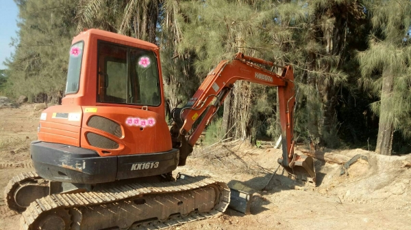 ขายแบคโฮ KUBOTA KX1613 ปี2556 ไฟเต็มเล่มทะเบียนพร้อมโอน