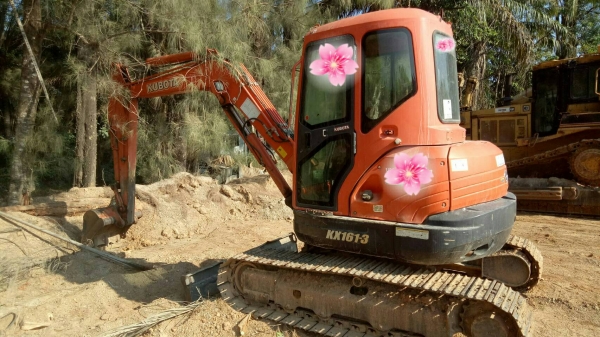 ขายแบคโฮ KUBOTA KX1613 ปี2556 เล่มทะเบียนพร้อมโอน