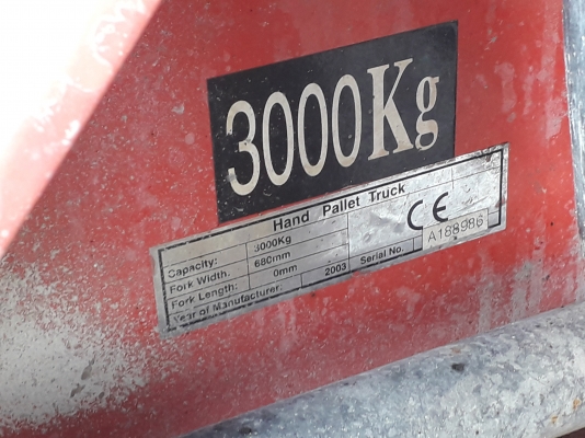 ขาย Hand Pallet ขนาด 3 ตันมือสองพร้อมใช้งาน  6,500 บาท