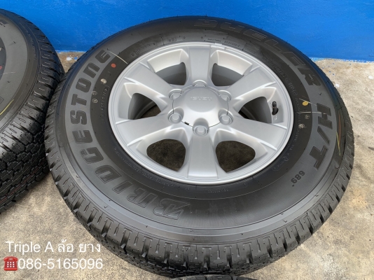 ล้อแม็กป้ายแดง ISUZU D-MAX Blue Power ขอบ 16 พร้อมยางป้ายแดง Bridgestone 245-70-16 ปลายปี 18 สวยกริ๊บ ใหม่ๆ
