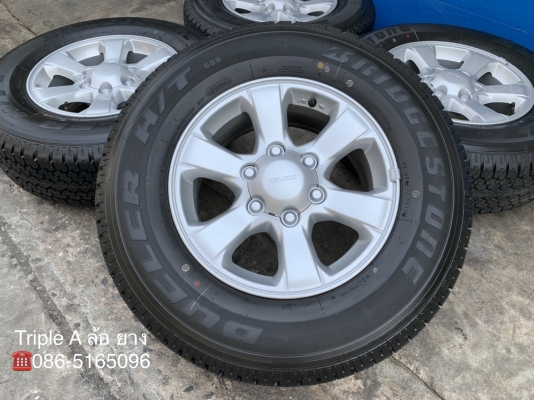 ล้อแม็กป้ายแดง ISUZU D-MAX Blue Power ขอบ 16 พร้อมยางป้ายแดง Bridgestone 245-70-16 ปลายปี 18 สวยกริ๊บ ใหม่ๆ