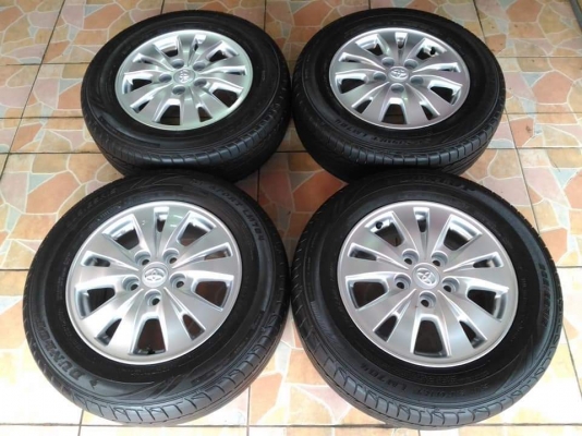 ล้อแม็ก Toyota Innova ขอบ 15 พร้อมยาง Dunlop LM704  205 65 15 ปี 17 ทั้งชุด 6,900.- เทิร์นได้ใส่ฟรี รับบัตรเครดิต ส่งทั่วไทยค่ะ