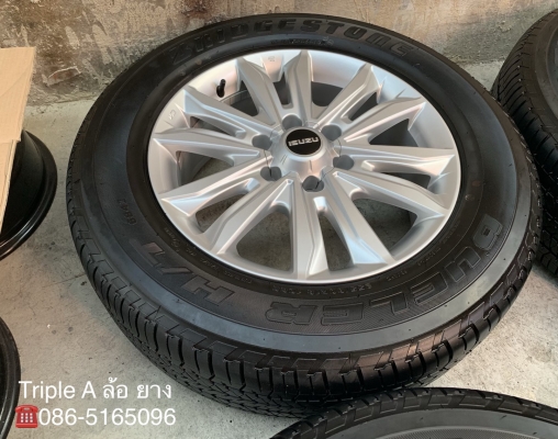 ล้อแม็ก NEW ISUZU D-MAX 1.9 Blue Power ขอบ 18 รุ่นใหม่ล่าสุด พร้อมยาง 255-60-18 Bridgestone ปลายปี 17 ดอกยางเต็มๆทุกเส้น