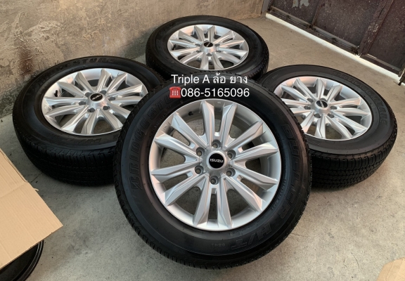 ล้อแม็ก NEW ISUZU D-MAX 1.9 Blue Power ขอบ 18 รุ่นใหม่ล่าสุด พร้อมยาง 255-60-18 Bridgestone ปลายปี 17 ดอกยางเต็มๆทุกเส้น