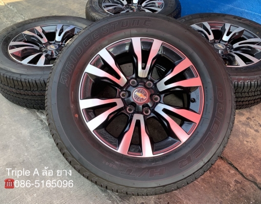 ล้อแม็กป้ายแดง Chevrolet Trailblazer ขอบ18 พร้อมยางป้ายแดง 265-60-18 Bridgestone ปลายปี 18 แม็กสวย ยางใหม่ๆ เส้นสีจัดจ้าน