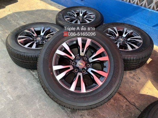 ล้อแม็กป้ายแดง Chevrolet Trailblazer ขอบ18 พร้อมยางป้ายแดง 265-60-18 Bridgestone ปลายปี 18 แม็กสวย ยางใหม่ๆ เส้นสีจัดจ้าน
