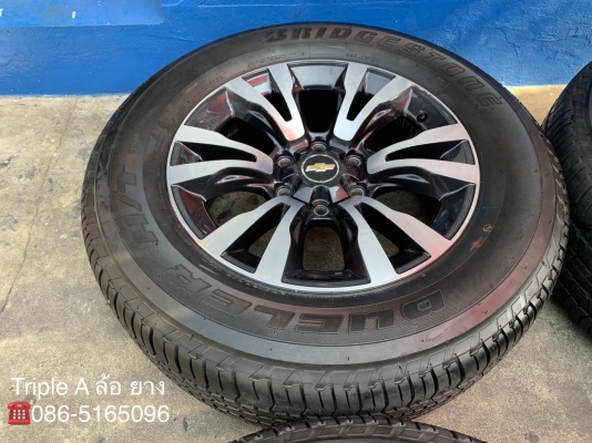 ล้อแม็กป้ายแดง Chevrolet Trailblazer ขอบ18 พร้อมยางป้ายแดง 265-60-18 Bridgestone ปลายปี 18 แม็กสวย ยางใหม่ๆ เส้นสีจัดจ้าน