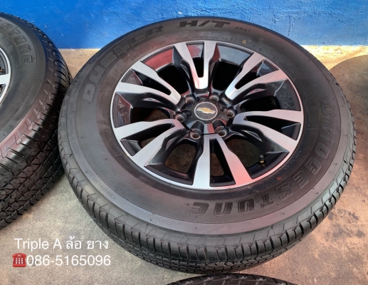 ล้อแม็กป้ายแดง Chevrolet Trailblazer ขอบ18 พร้อมยางป้ายแดง 265-60-18 Bridgestone ปลายปี 18 แม็กสวย ยางใหม่ๆ เส้นสีจัดจ้าน