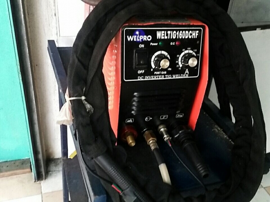 ตู้เชื่อม WELPRO TIG-160 พร้อมสายเชื่อมอาร์กอนใหม่ยาว 4 เมตร