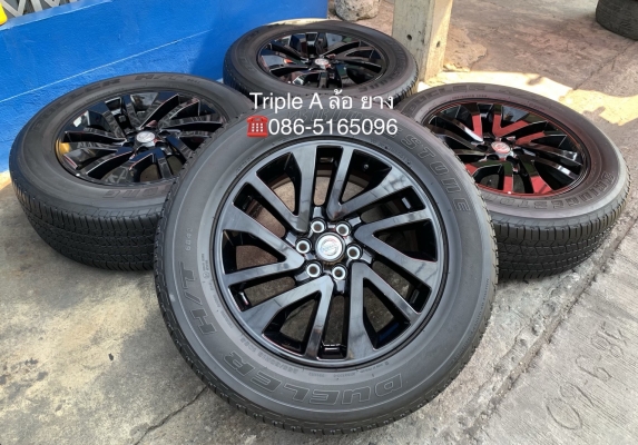 ล้อแม็กป้ายแดง Nissan Navara Caliber NP300 Black Edition ขอบ 18 พร้อมยาง 255-60-18 Bridgestone ปี 17