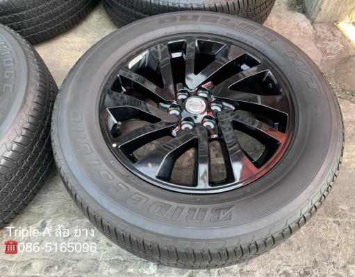 ล้อแม็กป้ายแดง Nissan Navara Caliber NP300 Black Edition ขอบ 18 พร้อมยาง 255-60-18 Bridgestone ปี 17