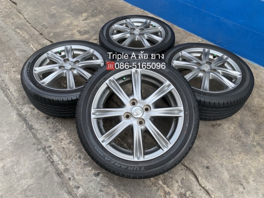 ล้อแม็ก Toyota Vios ตัวท็อป ขอบ 16 สีรมดำ พร้อมยาง 195-50-16 Bridgestone ปี14