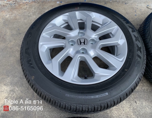 ล้อแม็กป้ายแดง Honda New JAZZ ขอบ 15 พร้อมยางใหม่ป้ายแดง 175-65-15 Maxxis ปลายปี 18 ใหม่ๆ สวยกริ๊บๆ