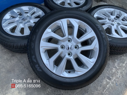 ล้อแม็กป้ายแดง Honda New JAZZ ขอบ 15 พร้อมยางใหม่ป้ายแดง 175-65-15 Maxxis ปลายปี 18 ใหม่ๆ สวยกริ๊บๆ