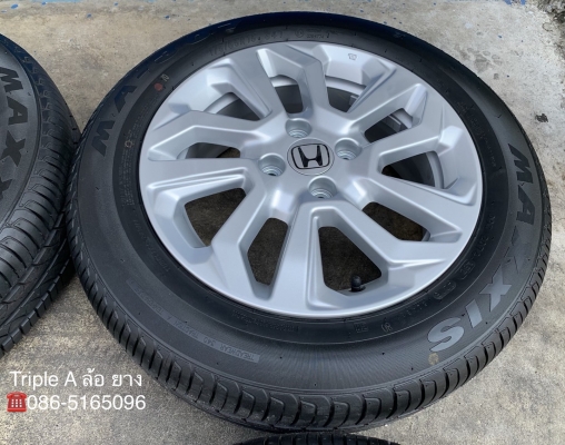ล้อแม็กป้ายแดง Honda New JAZZ ขอบ 15 พร้อมยางใหม่ป้ายแดง 175-65-15 Maxxis ปลายปี 18 ใหม่ๆ สวยกริ๊บๆ