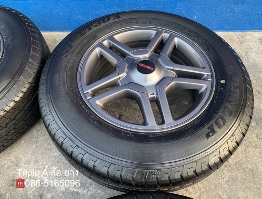 ล้อแม็ก ISUZU X-Series (ลายดาว) ขอบ 16 พร้อมยางใหม่ป้ายแดง 215-70-16 Dunlop ปลายปี 18 แม็กสวย ยางใหม่ ล้อแม็ก ISUZU X-Series (ลายดาว) ขอบ 16 พร้อมยางใหม่ป้ายแดง 215-70-16 Dunlop ปลายปี 18 แม็กสวย ยางใหม่
