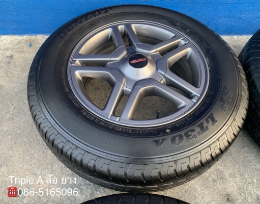 ล้อแม็ก ISUZU X-Series (ลายดาว) ขอบ 16 พร้อมยางใหม่ป้ายแดง 215-70-16 Dunlop ปลายปี 18 แม็กสวย ยางใหม่ ล้อแม็ก ISUZU X-Series (ลายดาว) ขอบ 16 พร้อมยางใหม่ป้ายแดง 215-70-16 Dunlop ปลายปี 18 แม็กสวย ยางใหม่