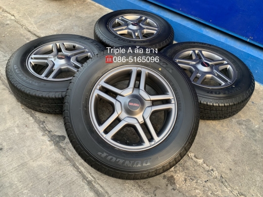 ล้อแม็ก ISUZU X-Series (ลายดาว) ขอบ 16 พร้อมยางใหม่ป้ายแดง 215-70-16 Dunlop ปลายปี 18 แม็กสวย ยางใหม่ ล้อแม็ก ISUZU X-Series (ลายดาว) ขอบ 16 พร้อมยางใหม่ป้ายแดง 215-70-16 Dunlop ปลายปี 18 แม็กสวย ยางใหม่