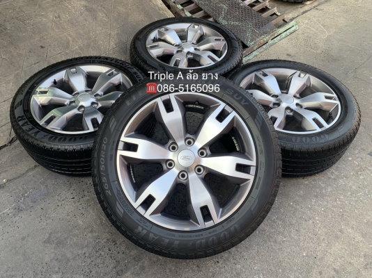 ล้อแม็ก Ford Everest ขอบ 20 พร้อมยาง 265-50-20 Goodyear ปลายปี 16 แม็กสวย ดอกยางหนา