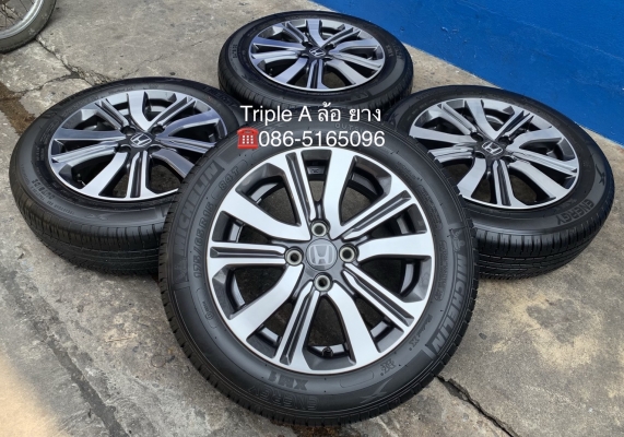 ล้อแม็กป้ายแดง Honda City ตัวท็อป ขอบ 15 พร้อมยางป้ายแดง 175-65-15 Michelin ปี 18 สวยกริ๊บ ดอกยางเต็มๆทุกเส้น