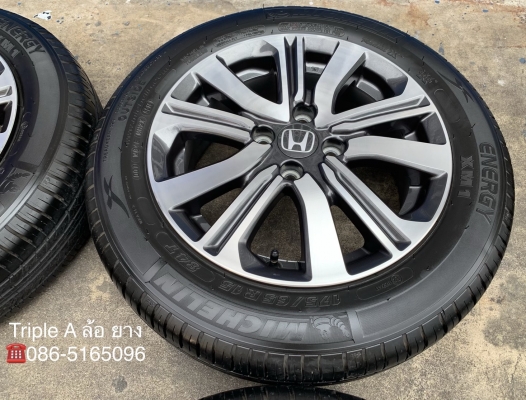 ล้อแม็กป้ายแดง Honda City ตัวท็อป ขอบ 15 พร้อมยางป้ายแดง 175-65-15 Michelin ปี 18 สวยกริ๊บ ดอกยางเต็มๆทุกเส้น
