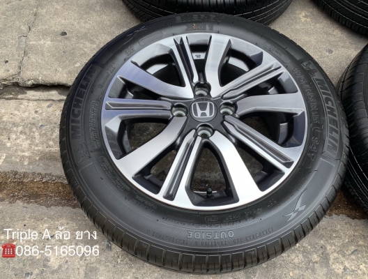 ล้อแม็กป้ายแดง Honda City ตัวท็อป ขอบ 15 พร้อมยางป้ายแดง 175-65-15 Michelin ปี 18 สวยกริ๊บ ดอกยางเต็มๆทุกเส้น