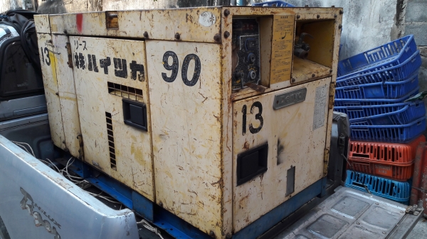 ขายเครื่องปั๊มลม DENYO DPS-90SSB2 เก่านอก # ขนาด 7 บาร์ 90cfm สภาพดี พร้อมใช้ 87000บาท โทร084-542415
