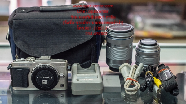 กล้อง Mirrorless OLYMPUS รุ่น E-PL5 LENS 14-42 MM. และ 40-150 MM ทีชาร์ท มีกระเป๋า สภาพใหม่