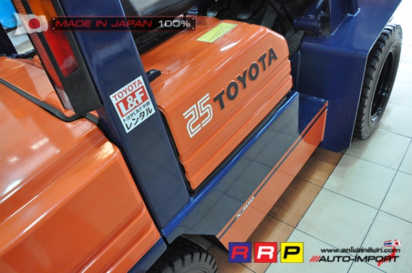 ขายรถโฟล์คลิฟท์มือสอง TOYOTA รุ่น 5FD25-54260 นำเข้าจากประเทศญี่ปุ่น 100\% ไม่เคยใช้งานในไทย ขายรถโฟล์คลิฟท์มือสอง TOYOTA รุ่น 5FD25-54260 นำเข้าจากประเทศญี่ปุ่น 100\% ไม่เคยใช้งานในไทย