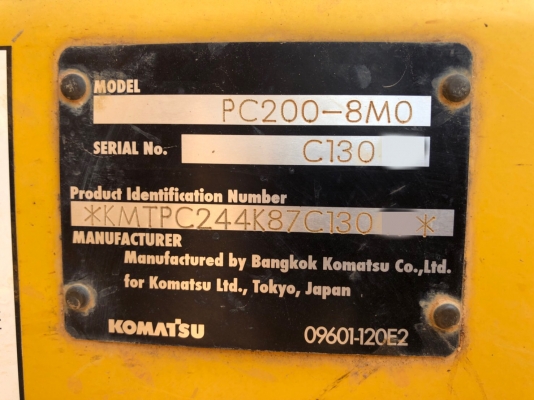 ขายรถแบคโฮ KOMATSU PC200-8MOทำงาน 4924ชั่วโมงสวยๆเดิมๆสนใจโทร 081-970-1072