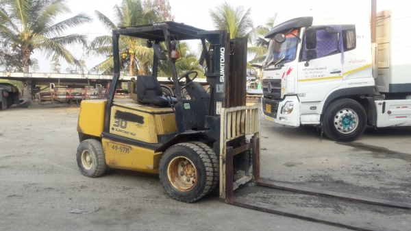 รถยกโฟล์คลิฟท์ Sumitomo 13-FD30PVIHA ขนาด3ตัน เสาสูง3เมตร ยางหน้าคู่ เกียร์ธรรมดา เครื่องมิตซูบิชิ HA S97906 ขนาด 4 สูบ เชื้อเพลิงดีเซล