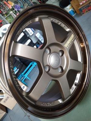 แม็กใหม te37 ขอบ 15 เลเซอร์ก้านหยอดทอง ราคาถูก