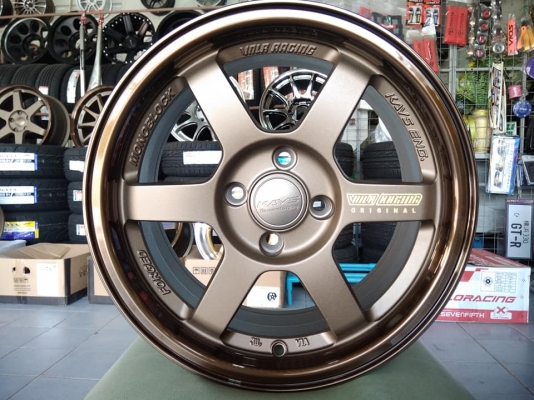 แม็กใหม te37 ขอบ 15 เลเซอร์ก้านหยอดทอง ราคาถูก