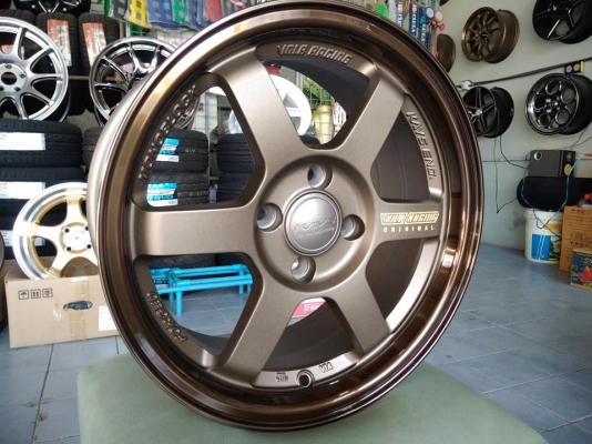 แม็กใหม te37 ขอบ 15 เลเซอร์ก้านหยอดทอง ราคาถูก