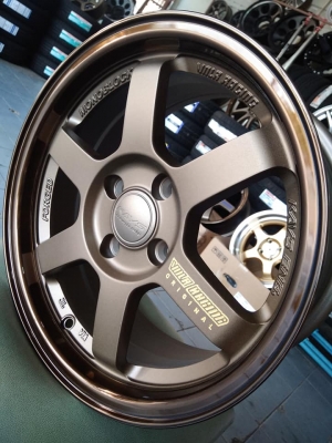 แม็กใหม te37 ขอบ 15 เลเซอร์ก้านหยอดทอง ราคาถูก