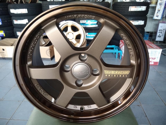 แม็กใหม te37 ขอบ 15 เลเซอร์ก้านหยอดทอง ราคาถูก