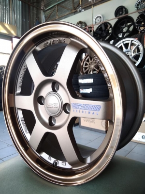 แม็กใหม te37 ขอบ 15 เลเซอร์ก้านหยอดน้ำเงิน ราคาถูก