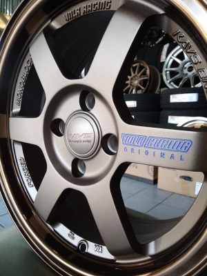 แม็กใหม te37 ขอบ 15 เลเซอร์ก้านหยอดน้ำเงิน ราคาถูก